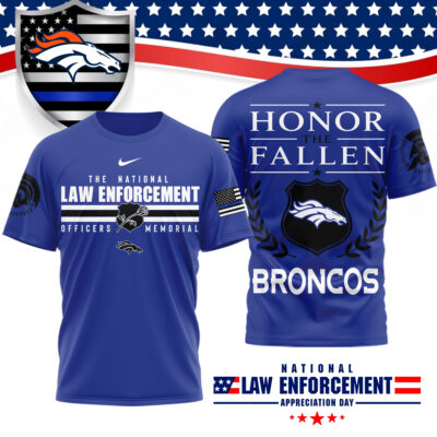 Denver Broncos | Premium NFL The National Law Enforcement 3D Shirt