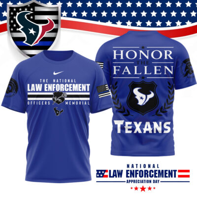 Houston Texans | Premium NFL The National Law Enforcement 3D Shirt