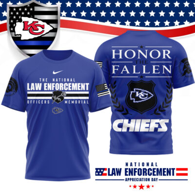 Kansas City Chiefs | Premium NFL The National Law Enforcement 3D Shirt