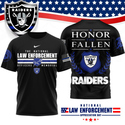 Las Vegas Raiders | Premium NFL The National Law Enforcement 3D Shirt