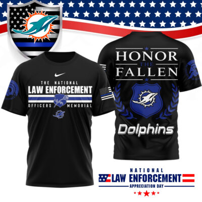 Miami Dolphins | Premium NFL The National Law Enforcement 3D Shirt