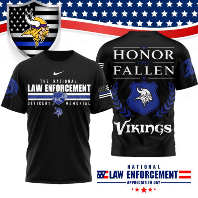 Minnesota Vikings | Premium NFL The National Law Enforcement 3D Shirt