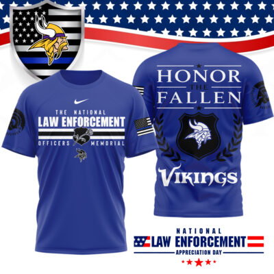 Minnesota Vikings | Premium NFL The National Law Enforcement 3D Shirt