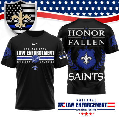 New Orleans Saints | Premium NFL The National Law Enforcement 3D Shirt