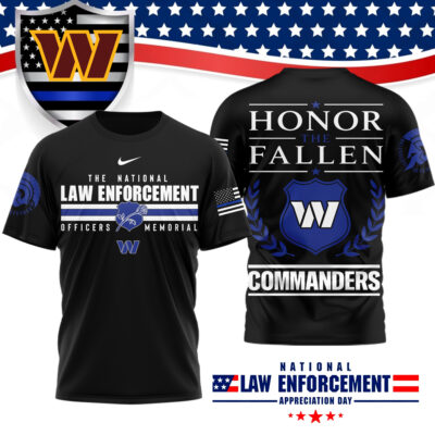 Washington Commanders | Premium NFL The National Law Enforcement 3D Shirt
