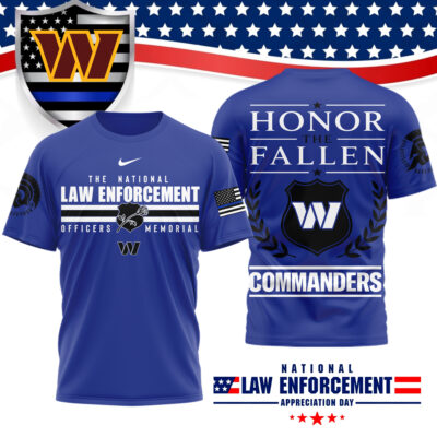 Washington Commanders | Premium NFL The National Law Enforcement 3D Shirt
