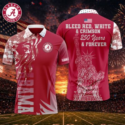 Alabama Crimson Tide | Premium NCAA Independance Day Polo - M