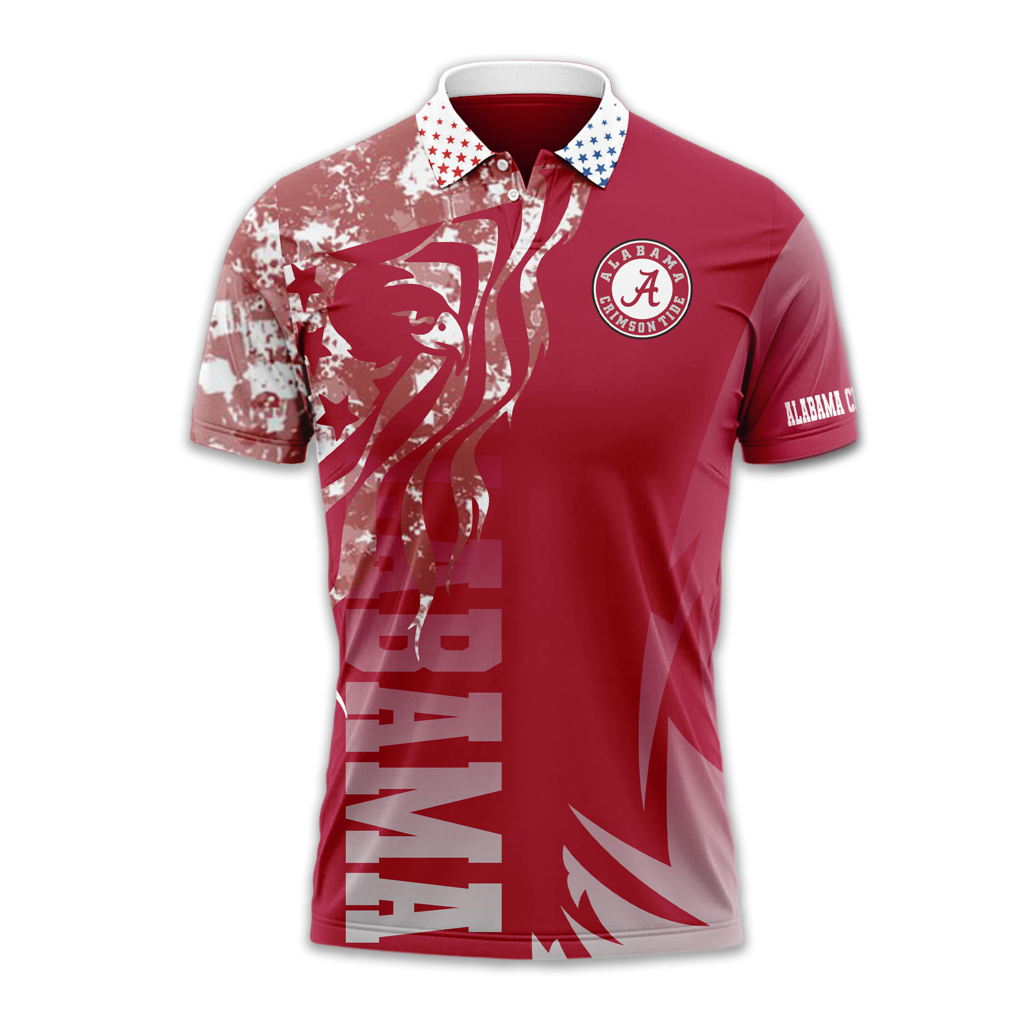 Alabama Crimson Tide | Premium NCAA Independance Day Polo - Image 2