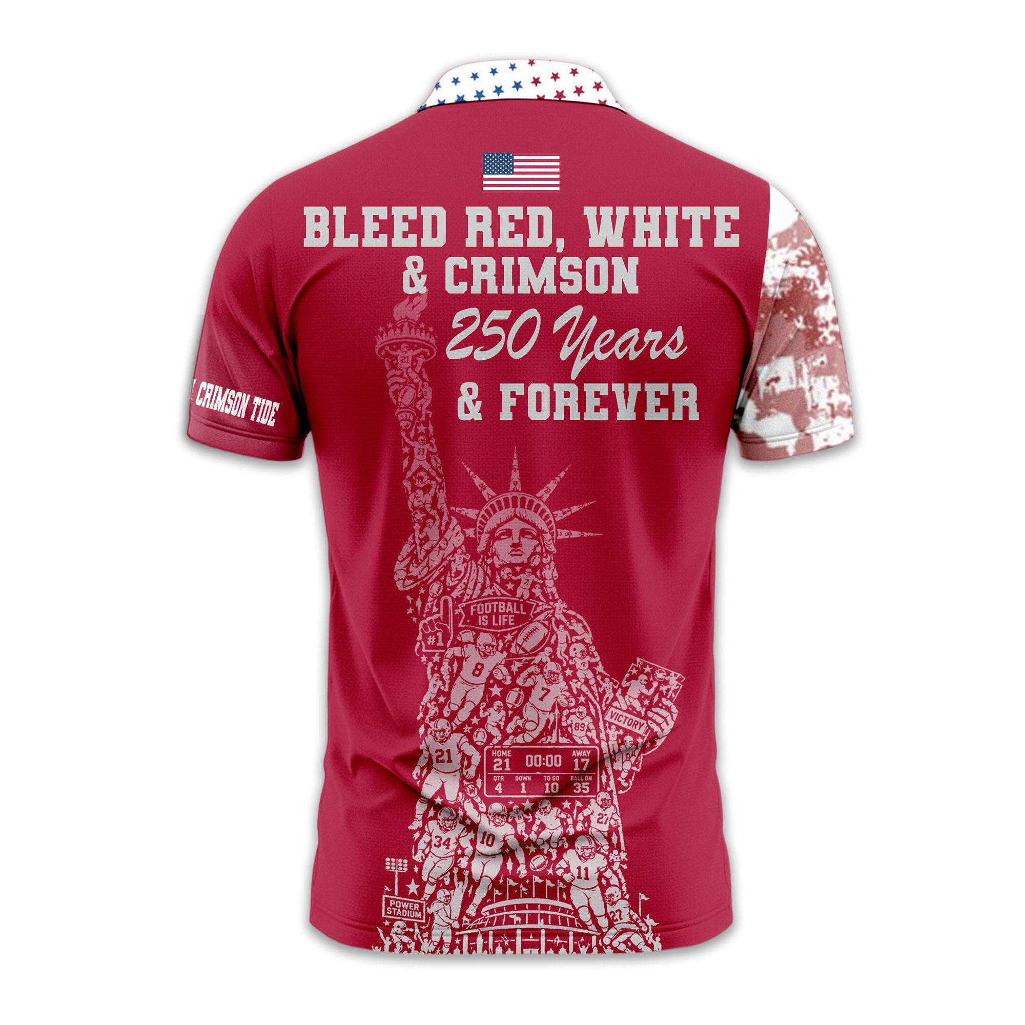 Alabama Crimson Tide | Premium NCAA Independance Day Polo - Image 3