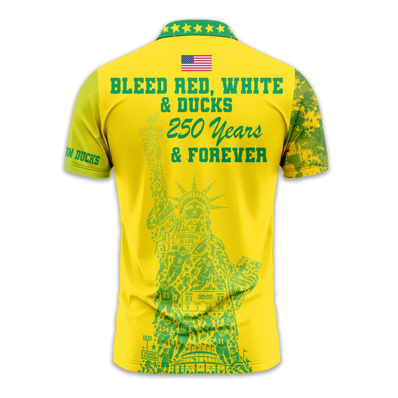 Oregon Ducks | Premium NCAA Independance Day Polo - Image 3