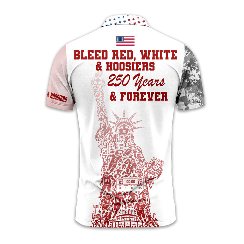 Indiana Hoosiers | Premium NCAA Independance Day Polo - Image 3