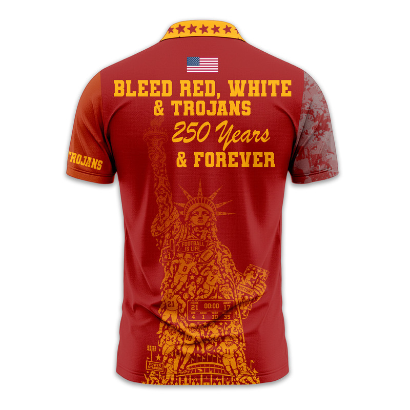USC Trojans | Premium NCAA Independance Day Polo - Image 3
