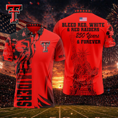 Texas Tech Red Raiders | Premium NCAA Independance Day Polo - XL
