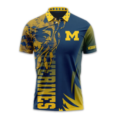 Alternative view of Michigan Wolverines | Premium NCAA Independance Day Polo