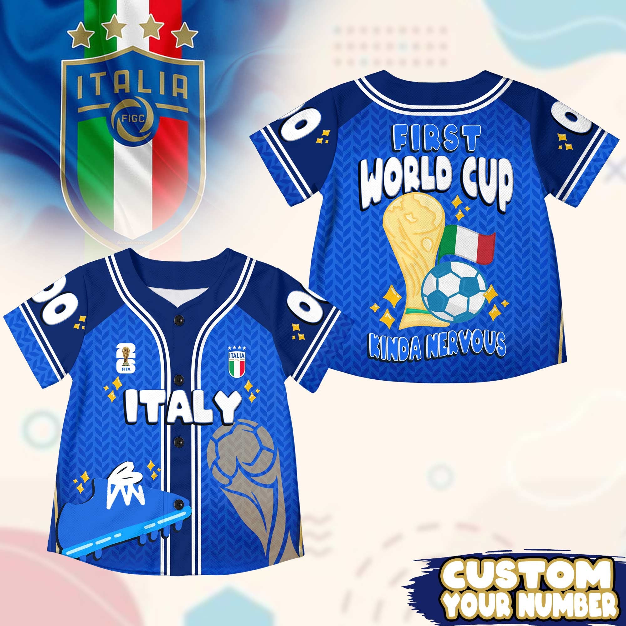 Italy | Premium WC26 First World Cup Kid Jersey