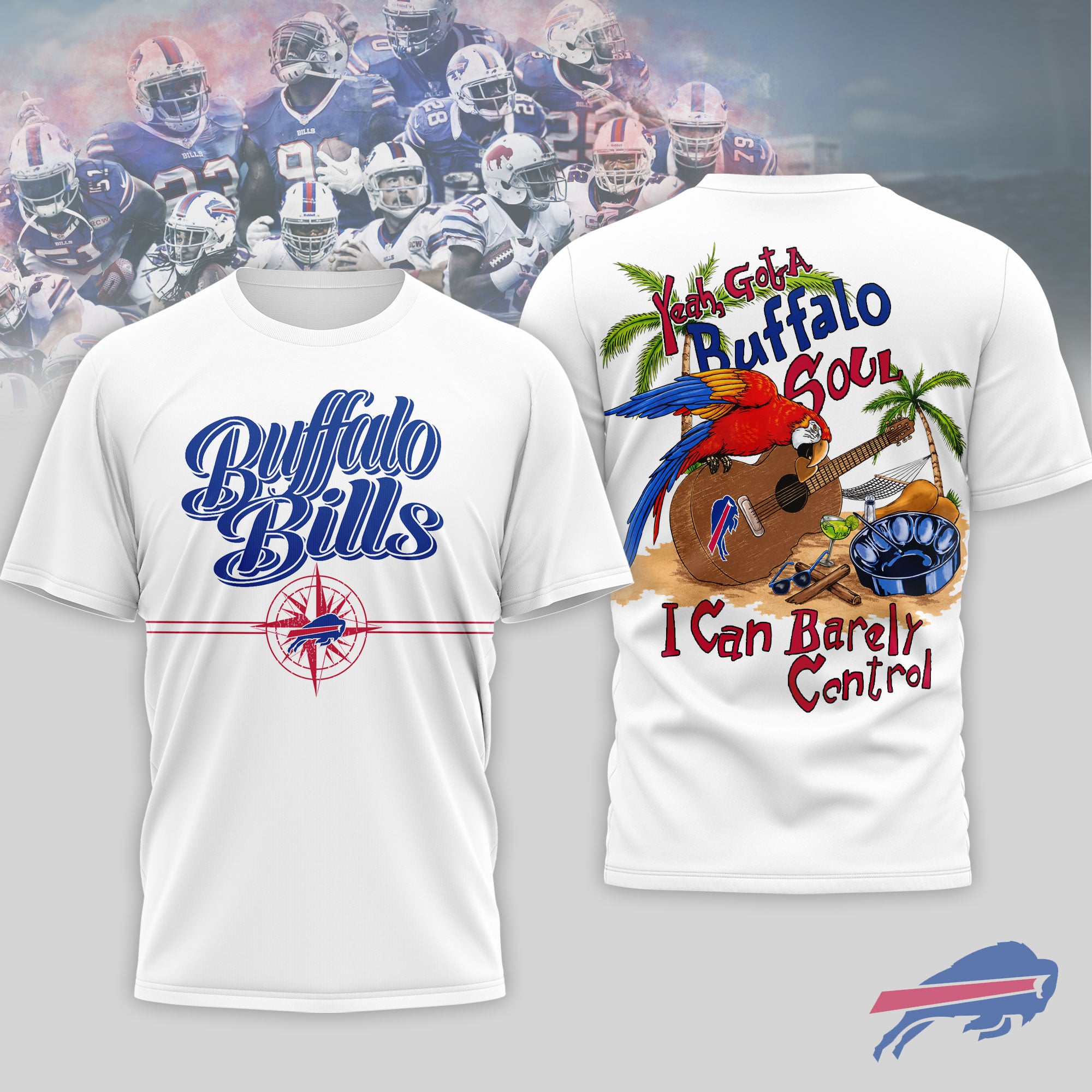 Buffalo Bills | Premium NFL Jimmy Buffett Summer 3D Shirt