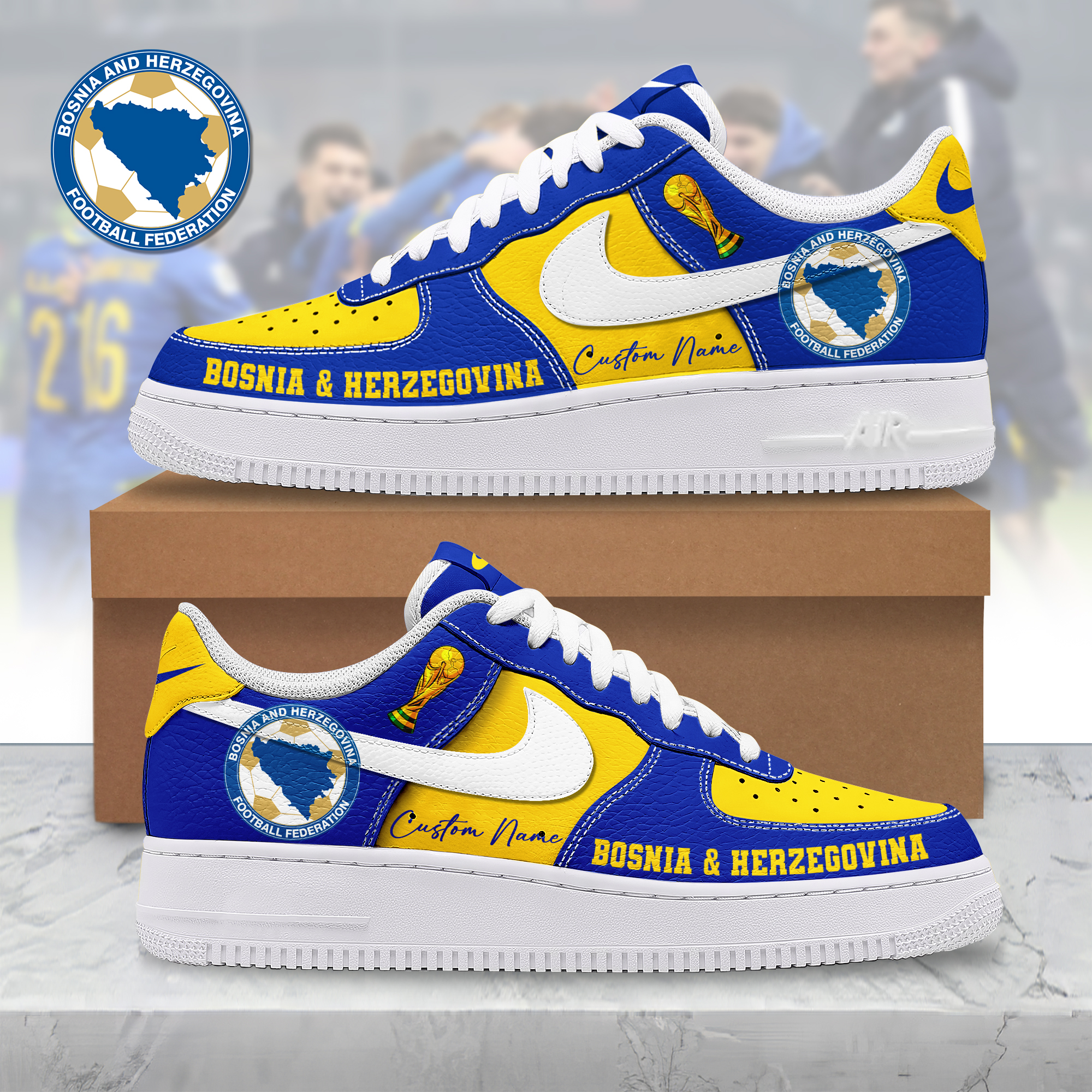 Bosnia & Herzegovina | Premium WC26 The Game We Love AF1 Shoes NTH1