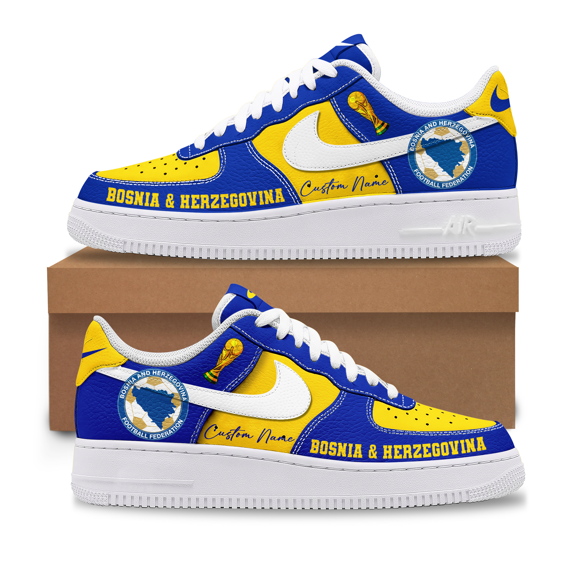 Bosnia & Herzegovina | Premium WC26 The Game We Love AF1 Shoes NTH1 - Image 2
