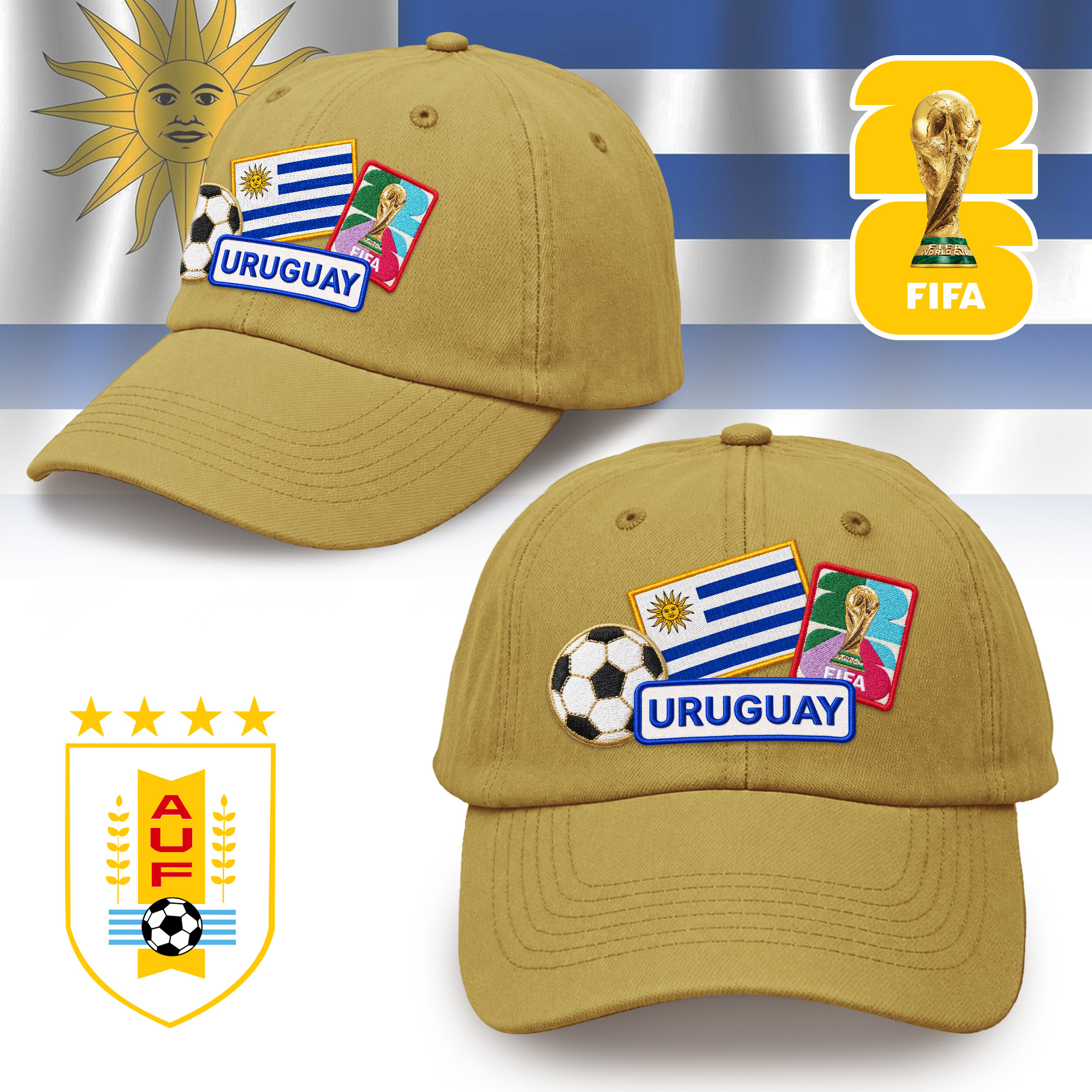Uruguay | Premium WC26 Embroidery Cap