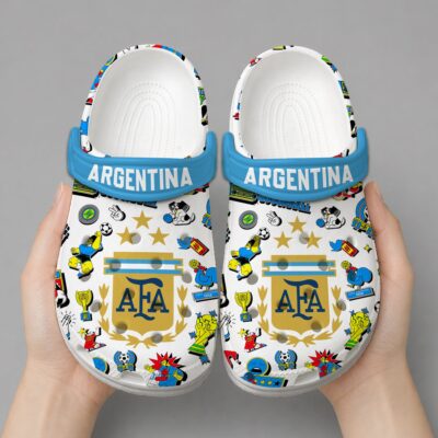 Alternative view of Argentina | Premium WC26 Cartoon Doodle Crocs