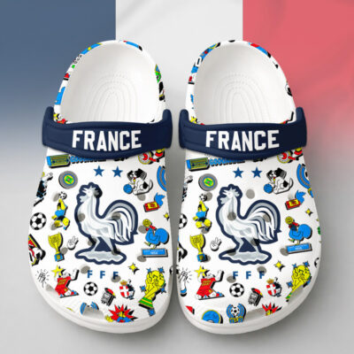 France | Premium WC26 Cartoon Doodle Crocs