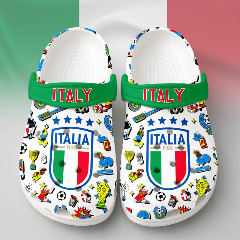 Italy | Premium WC26 Cartoon Doodle Crocs
