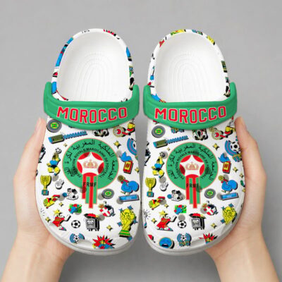 Alternative view of Morocco | Premium WC26 Cartoon Doodle Crocs