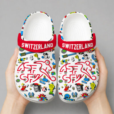 Alternative view of Switzerland | Premium WC26 Cartoon Doodle Crocs