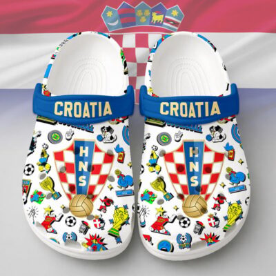 Croatia | Premium WC26 Cartoon Doodle Crocs