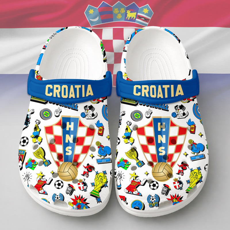 Croatia | Premium WC26 Cartoon Doodle Crocs
