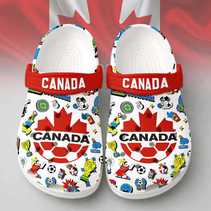 Canada | Premium WC26 Cartoon Doodle Crocs