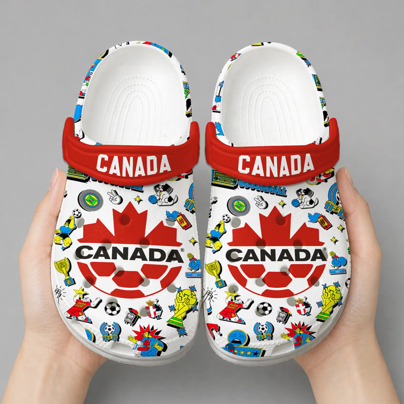 Canada | Premium WC26 Cartoon Doodle Crocs - Image 2