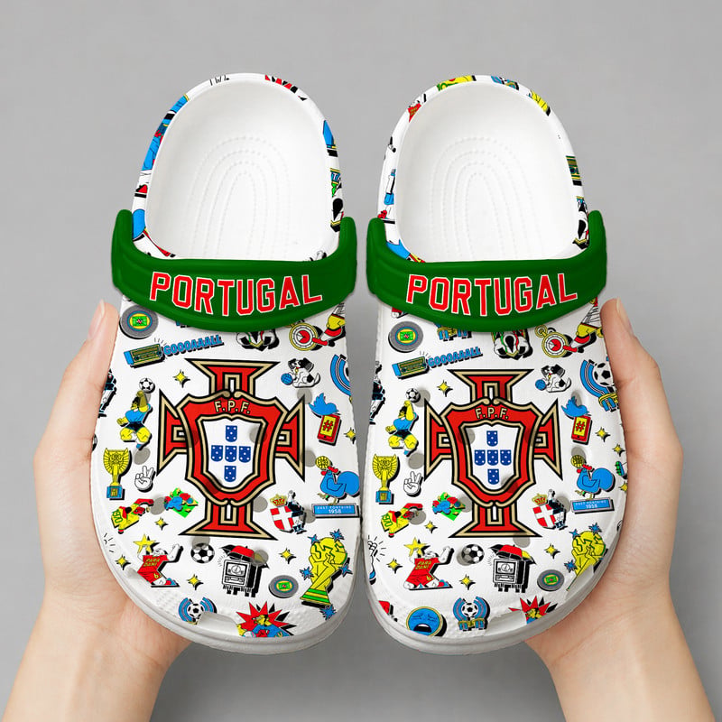 Portugal | Premium WC26 Cartoon Doodle Crocs - Image 2