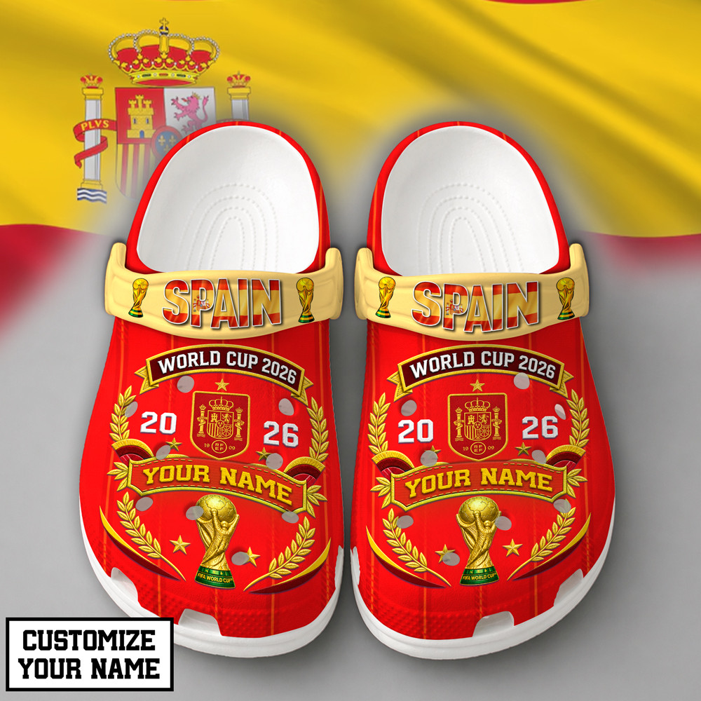 Spain | Premium WC26 Pride World Cup 2026 Custom Crocs