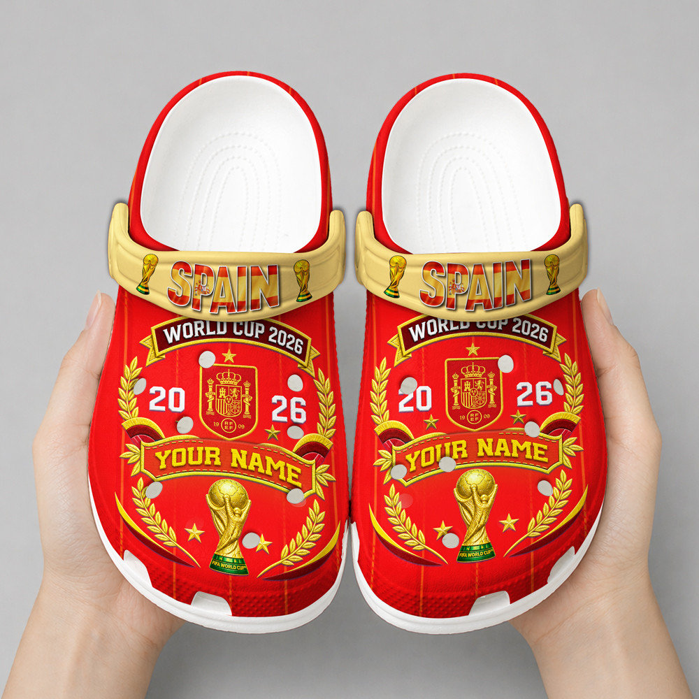 Spain | Premium WC26 Pride World Cup 2026 Custom Crocs - Image 2