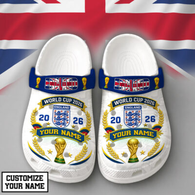 England | Premium WC26 Pride World Cup 2026 Custom Crocs