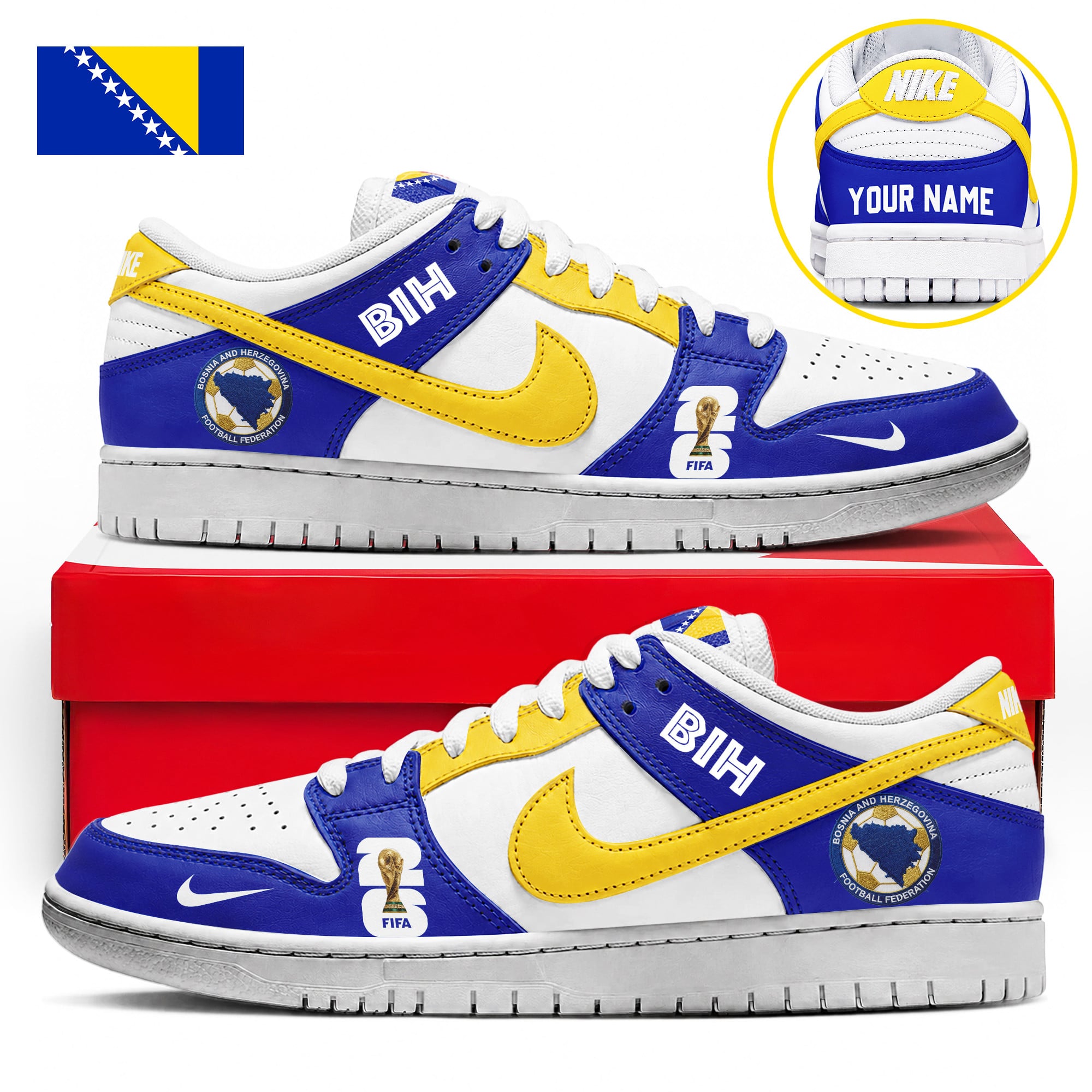 Bosnia and Herzegovina | Premium WC26 Dunk Low Shoes