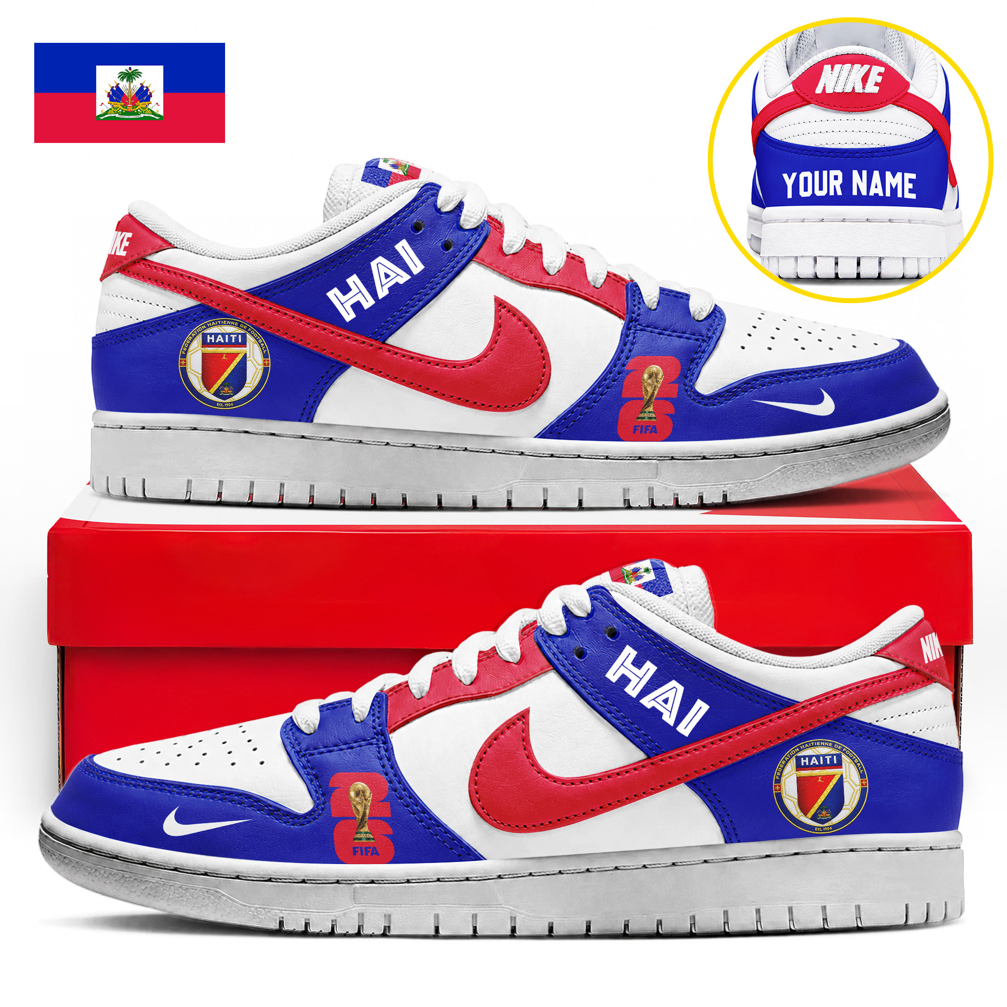 Haiti | Premium WC26 Dunk Low Shoes
