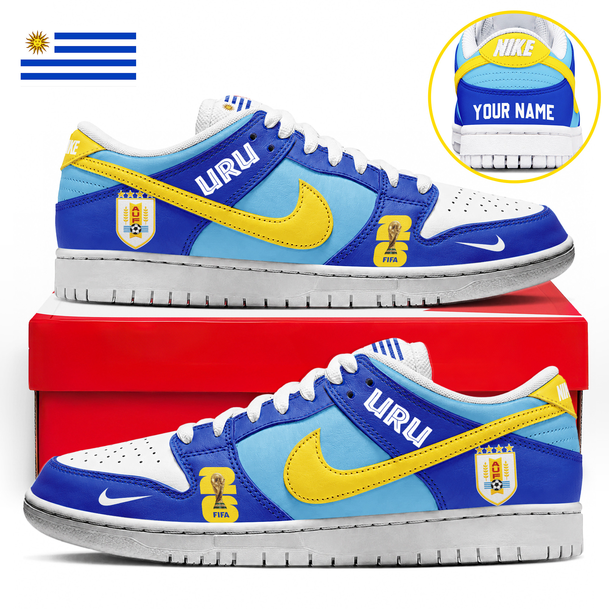 Uruguay | Premium WC26 Dunk Low Shoes