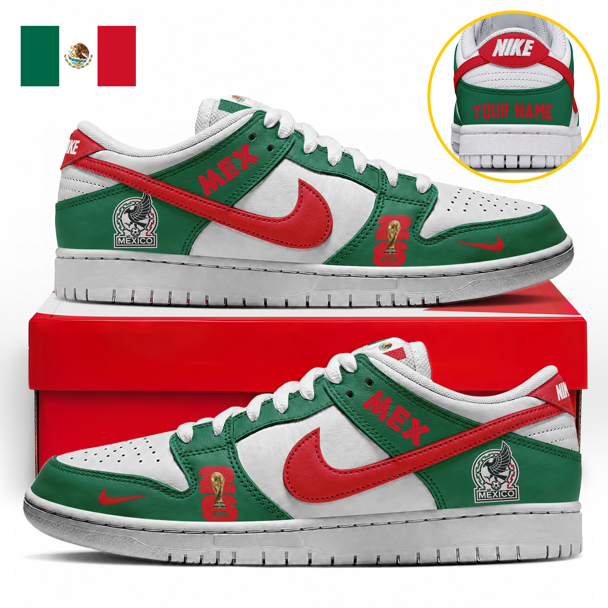 Mexico | Premium WC26 Dunk Low Shoes