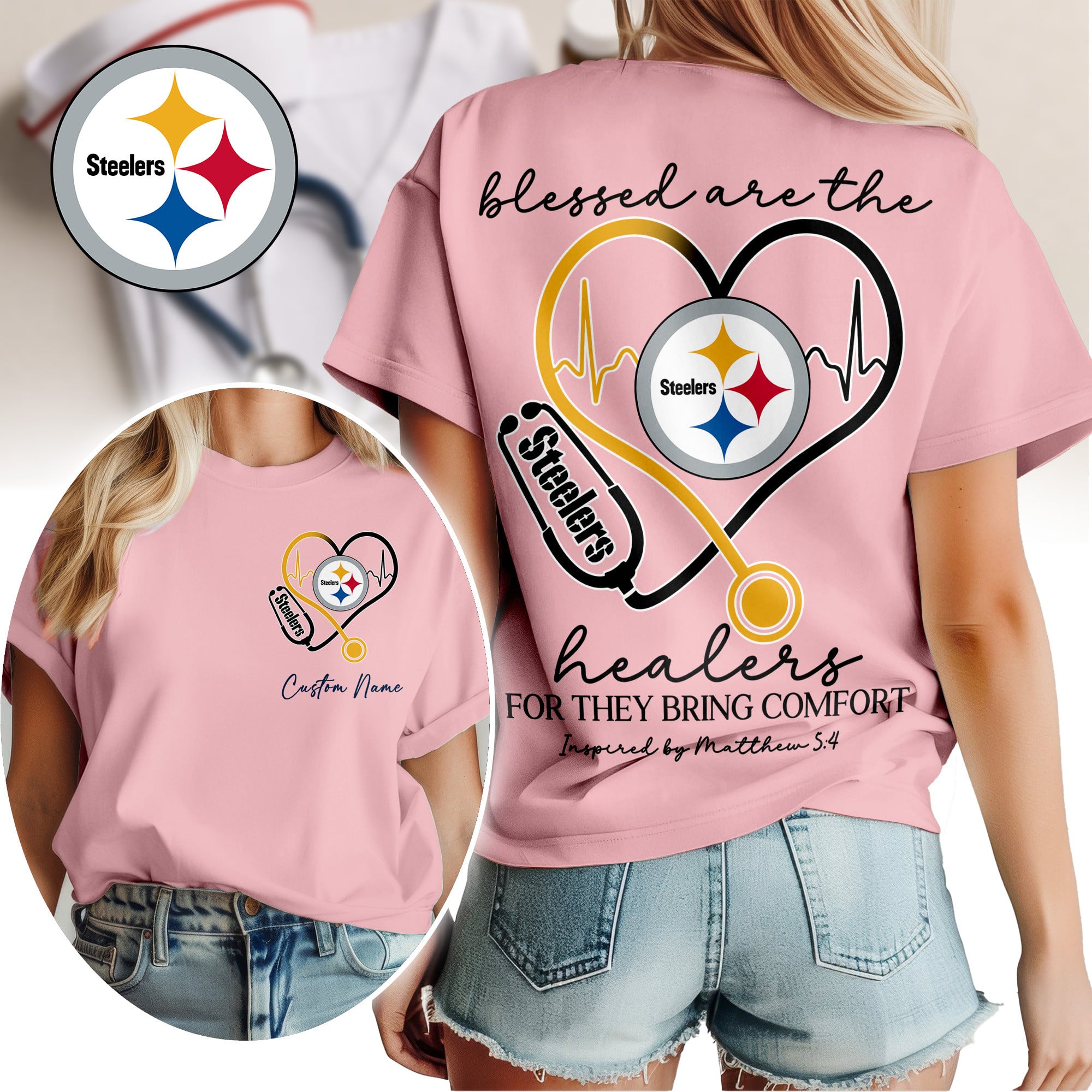 Pittsburgh Steelers | Premium NFL Heart of A Nurse Game Day 3D Shirt NTH1