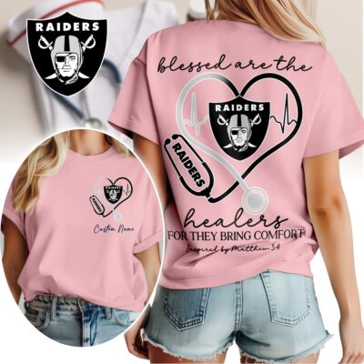 Las Vegas Raiders | Premium NFL Heart of A Nurse Game Day 3D Shirt NTH1