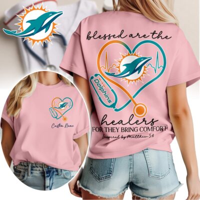 Miami Dolphins | Premium NFL Heart of A Nurse Game Day 3D Shirt NTH1