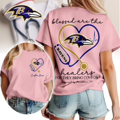 Baltimore Ravens | Premium NFL Heart of A Nurse Game Day 3D Shirt NTH1