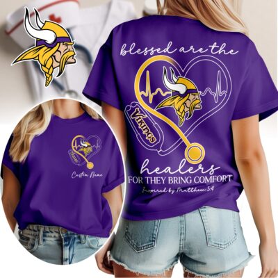 Minnesota Vikings | Premium NFL Heart of A Nurse Game Day 3D Shirt NTH1