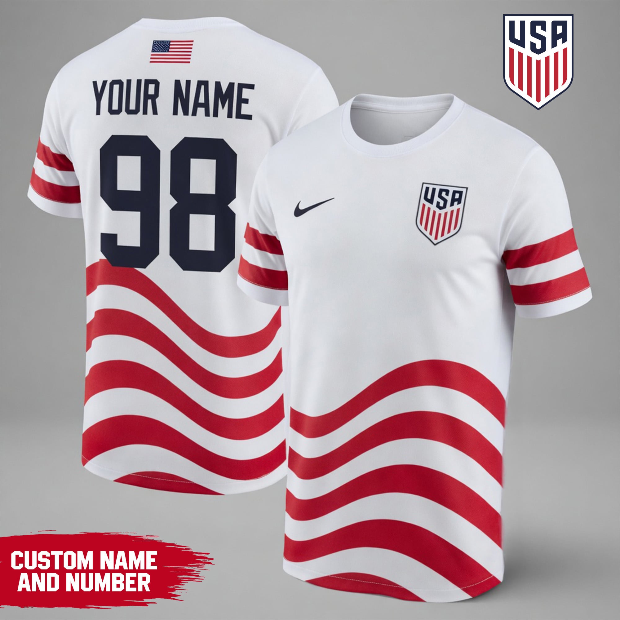 USA | Premium WC26 National Team Inspired Custom 3D Shirt