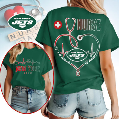 New York Jets | Premium NFL Nurse Heartbeat 3D T-Shirt NTH1