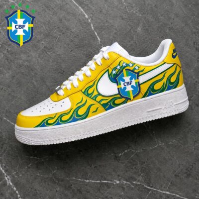 Brazil | Premium WC26 Team Spirit Flame AF1 Shoes