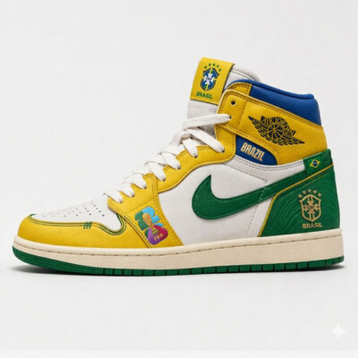 Alternative view of Brazil | Premium WC26 Jordan 1 High Top Sneakers