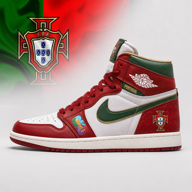 Portugal | Premium WC26 Jordan 1 High Top Sneakers